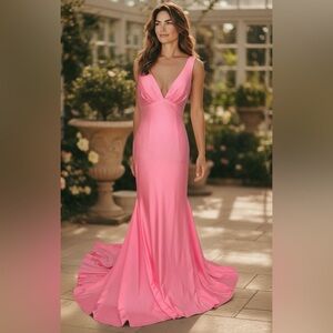 Johnathan Kayne Vibrant Pink Maxi Dress